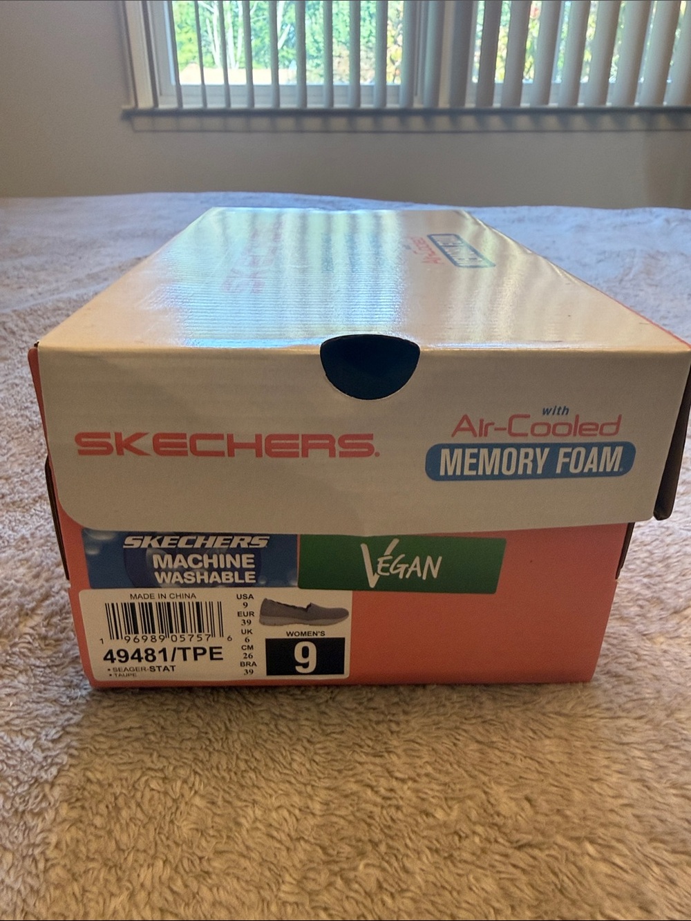 Skechers Air-Cooled Memory Foam Mesh Platform, Tan, Vegan, Machine Washable, 9